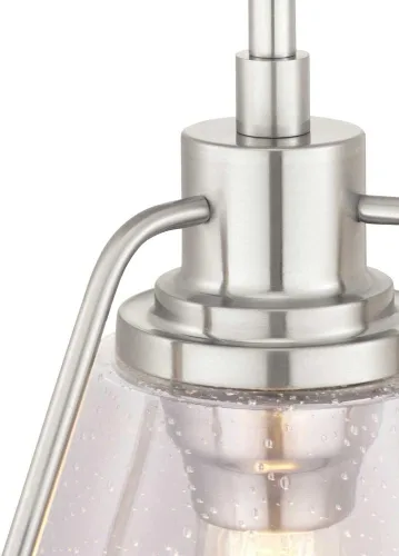 Miniatura 3 de Progress Lighting Range Collection - Lámpara colgante costera de cristal transparente con semillas, color grafito, negro