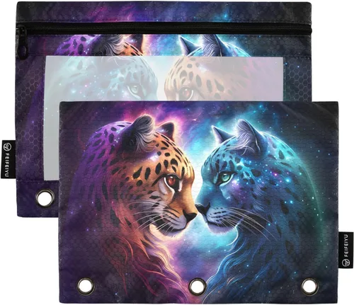 Miniatura 85 de Estuche para lápices de fútbol de fútbol en campo para carpeta de 3 anillas, paquete de 2 bolsas impermeables para lápices, estuche transparente