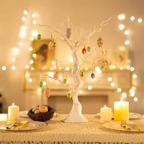Miniatura 3 de Sziqiqi Árbol artificial pequeño para centro de mesa, árboles falsos negros de 1.9 pies, árbol sintético para fiesta, cumpleaños, jardín, hogar