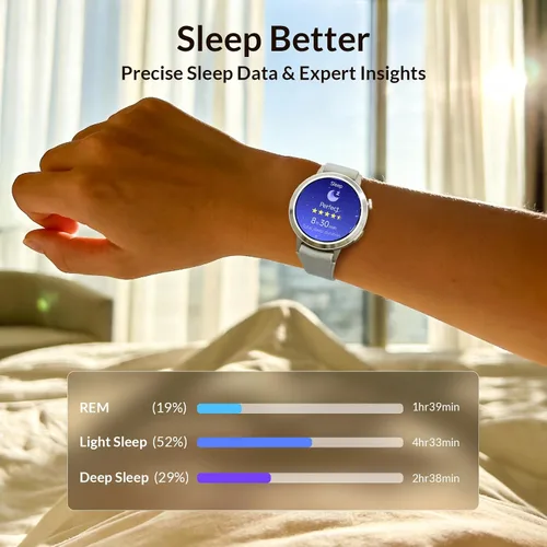 Miniatura 5 de AMOLED - Reloj inteligente para mujer, compatible con iPhone/Samsung/Android, más de 110 modos deportivos con monitor de frecuencia cardíaca, sueño