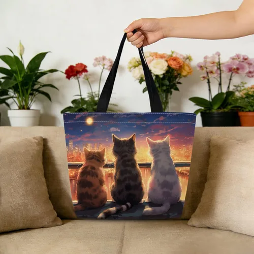 Miniatura 3 de Take Me To California - Bolsa reutilizable para comestibles, bolsa de compras estética con bolsillo interior, ligera y lavable, elegante, regalo