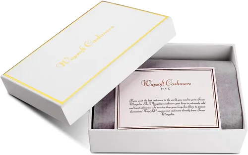 Miniatura 14 de WaySoft Gorro de cachemira 100% para mujer en una caja de regalo, gorro de gran tamaño para mujer