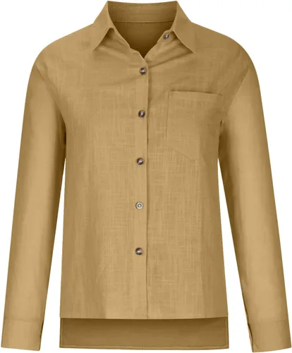 Miniatura 158 de SMIDOW Camisa de algodón y lino con botones para mujer