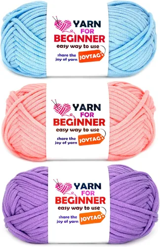 Miniatura 66 de Paquete de 3 hilos de ganchillo de mezcla de algodón y nailon - azul, gris, verde - 3x50g - puntadas fáciles de ver - kit de ganchillo y tejido
