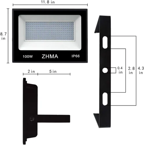 Miniatura 2 de Luz negra LED de 100 W, resistente al agua IP66, para fiestas de luz negra en interiores y exteriores, iluminación de escenario, acuario, brillo