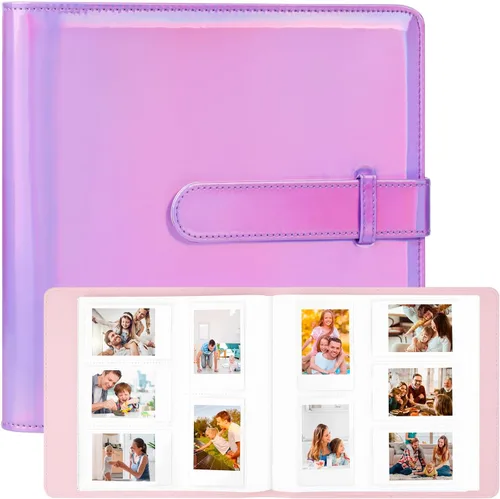 Miniatura 16 de Veicevol Álbum de fotos de 640 bolsillos para cámara Fujifilm Instax Mini, cubierta de cuero, álbum de fotos para cámara instantánea Instax Mini 12