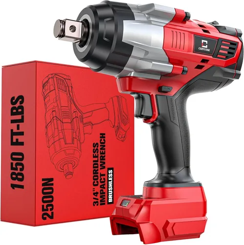 Miniatura 9 de Llave de impacto inalámbrica de 1/2 pulgada compatible con batería Dewalt: Llave de impacto de alto torque de 1700 pies-libras, herramienta