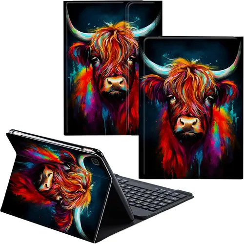 Miniatura 24 de Para Samsung Galaxy Tab S6 Lite Funda 2022/2020 Teclado Inalámbrico Desmontable Y Cubierta De Soporte De Cuero PU Funda Protectora Para Samsung