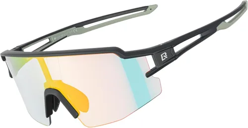 Miniatura 13 de ROCKBROS Gafas de sol deportivas fotocromáticas para hombres y mujeres, protección UV para ciclismo Negro rojo
