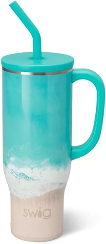 Miniatura 42 de Swig Life - Taza Mega de 40 onzas, Taza de 40 oz con asa y pajita, apta para portavasos, apta para lavavajillas, taza aislante extra grande
