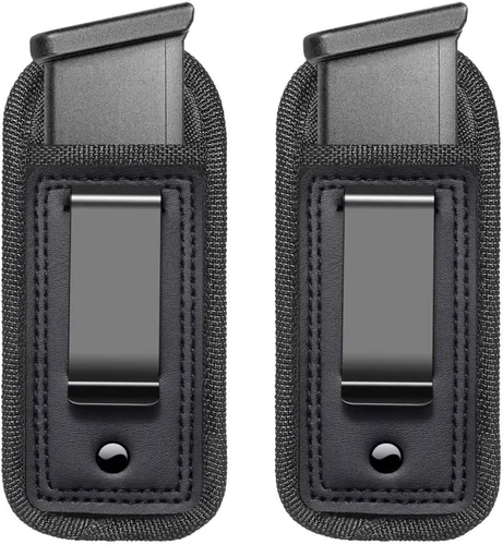 Paquete de 2 fundas universales IWB para cargadores de transporte oculto 9mm .40 .45 | Bolsa para cargador dentro de la cintura | Funda para