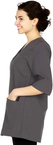 Miniatura 3 de Judi - Bata de salón profesional, chaqueta de estilista, uniforme de cosmetología, a prueba de lejía