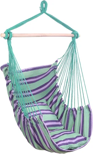 Silla colgante de cuerda – Silla hamaca para decoración de dormitorio, columpio para adultos, silla de cuerda para interiores, exteriores, porche,