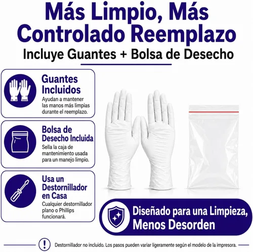 Miniatura 4 de Caja de mantenimiento T04D1/E04D1 para Epson EcoTank y Workforce Compatible con ET-3750 ET-4850, ET-4750 ET-4760 ET-3850 ET15000 ET-2980 ET-3950