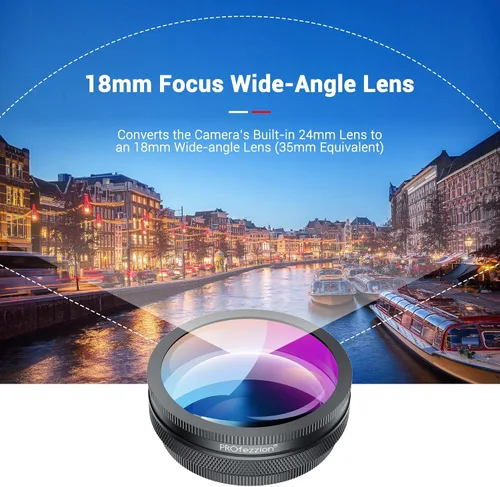 Miniatura 2 de PROfezzion Cámara HD 0.709 in lente gran angular con 10x porción macro para Sony ZV-E10 ZVE10 ZV-1F ZV1F A6400 A6300 A6100 A6000 ZV-1 ZV1 RX100 VII