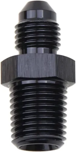 Miniatura 72 de Adaptador de tubo de manguera de combustible de aluminio recto 16AN acampanado a 3/4" NPT macho Unión de rosca negro