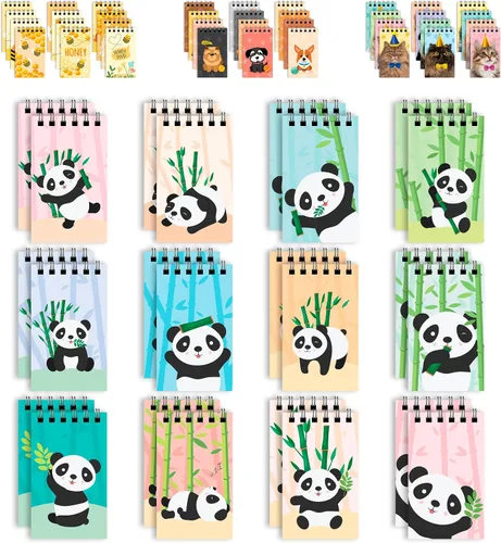 Miniatura 10 de Decorably Paquete de 24 Blocs de Notas de Favores de Fiesta de Abejorro para Niños - 12 Diseños Inspiradores de 2.4x4 pulgadas Bloc de Notas