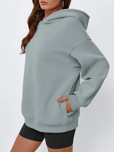 Miniatura 3 de EFAN Sudaderas de gran tamaño con capucha de forro polar para mujer, trajes de moda de otoño 2025, ropa linda con bolsillos
