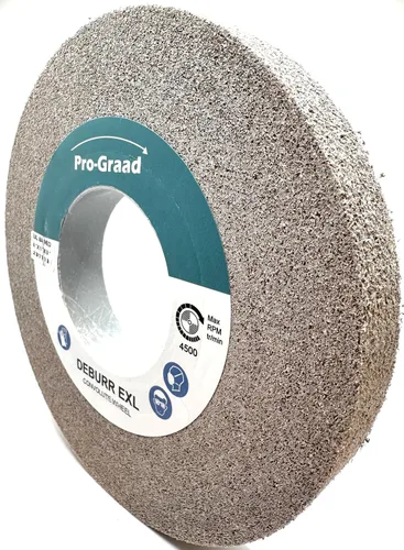 Miniatura 25 de EXL Rueda de Desbarbado - 6" x 1" x 1" 8S Fino - Carburo de Silicio - Rueda para Desbarbado, Acabado y Pulido de Metal - Convoluta - 09549-1 Pack
