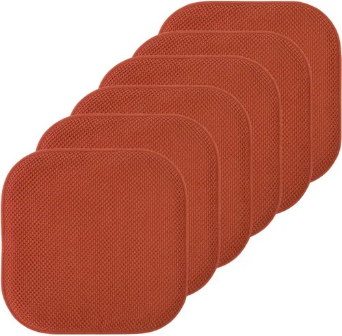 Miniatura 9 de Sweet Home Collection Cojines de espuma viscoelástica para silla, antideslizantes, diseño de panal de abeja, 16 x 16 pulgadas, paquete de 2