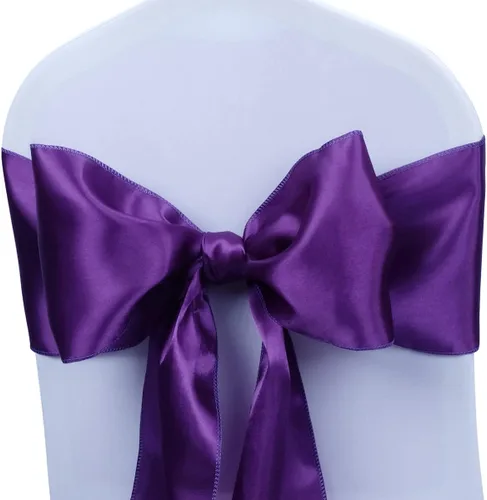 Miniatura 12 de Babenest Bandas de satén para silla, 50 lazos mejorados para silla, lazos para bodas, banquetes, fiestas, Pascua, Navidad, baby shower, decoración