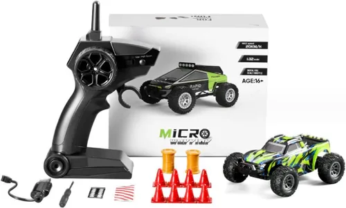 Coche de control remoto RC, 12.4 mi/h de alta velocidad RC Offroad Race Car, 2.4Ghz 1:32 RC Mini eléctrico Drift Off-Road Modelo de vehículo