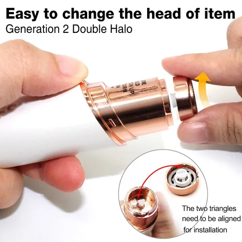 Miniatura 4 de Dealswin Cabezales de repuesto para removedor de vello facial: compatible con la herramienta de eliminación de vello facial impecable Gen 1