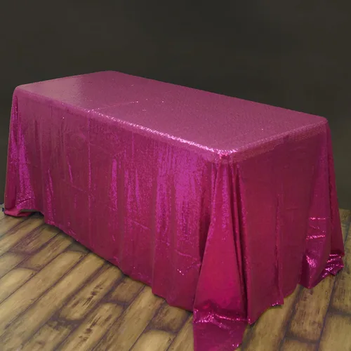 Miniatura 15 de Tableclothsfactory Luxury Collection Duchess - Mantel rectangular de lentejuelas, 60 x 126 pulgadas, color plateado