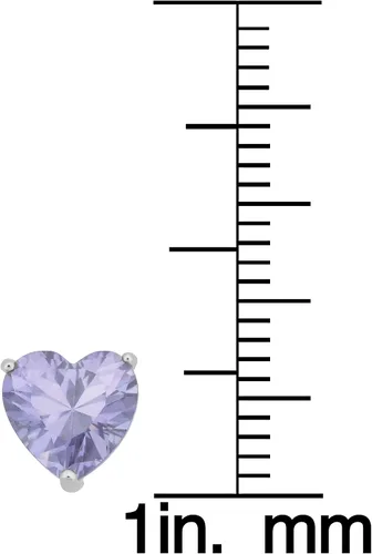 Miniatura 8 de Kooljewelry Pendientes de plata de ley y circonita cúbica con piedra natal