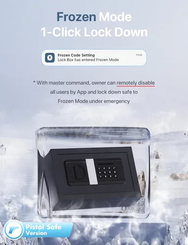 Miniatura 4 de FORFEND - Cajas Fuertes Inteligentes para el Hogar Desbloqueo/Alarma por App de Caja Fuerte WiFi Control por Voz, Alarma SOS de Secuestro