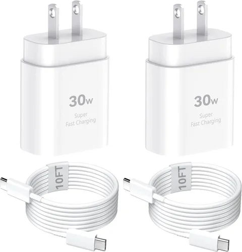Cable de carga rápida USB C a USB C de 10 pies de largo, cable de carga rápida tipo C para iPhone 17/17 Pro/17 Pro Max/16/16 Pro/16 Pro Max/15/15
