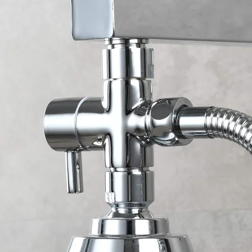 Miniatura 2 de CIENCIA Válvula desviadora de ducha G1/2" para baño, válvula desviadora de brazo de ducha de latón de 3 vías para ducha de mano, componentes