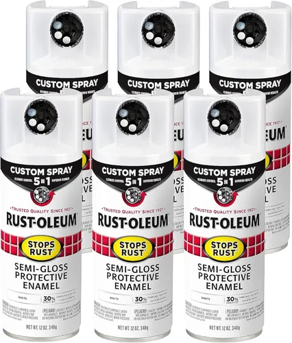 Miniatura 97 de Rust-Oleum 376855 - Pintura en aerosol antióxido personalizada 5 en 1, 12 onzas, color negro mate, (paquete de 1)