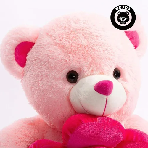 Miniatura 7 de BEJOY Oso de peluche animales de peluche oso de peluche sosteniendo rosa suave peluche regalo 16 pulgadas rosa