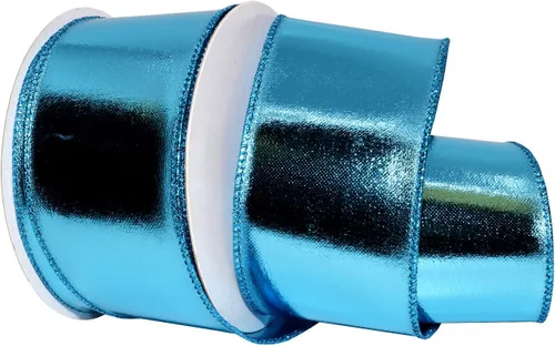 Miniatura 13 de Morex Ribbon alámbrico Lamé cinta, 2 – 1/2" X 10 yd, color dorado