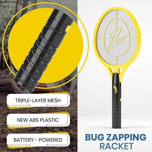 Miniatura 3 de Zap It Bug Zapper - Raqueta de exterminador de insectos con batería (2 pilas AA incluidas), 3500 voltios, paquete de 2