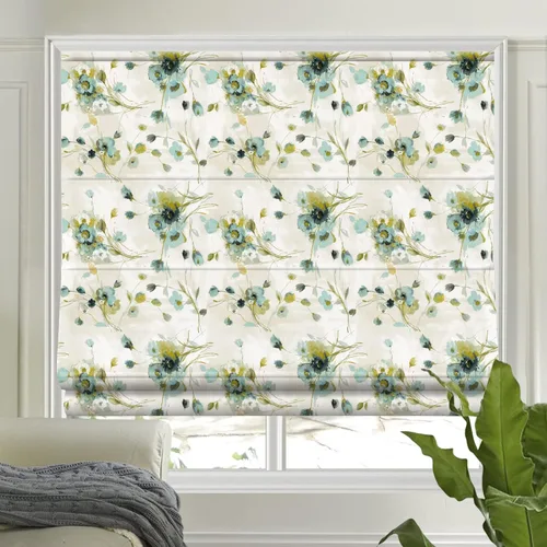 Miniatura 19 de LETAU Persianas romanas opacas sin cordón, sin cordón, hechas a pedido, con forro de flores, persianas para ventanas, puertas, puertas francesas