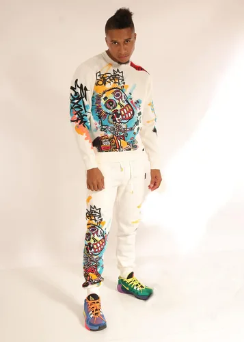 Miniatura 4 de SCREENSHOT Sudadera con cuello redondo de estilo urbano de Nueva York con graffiti y hip hop para hombre