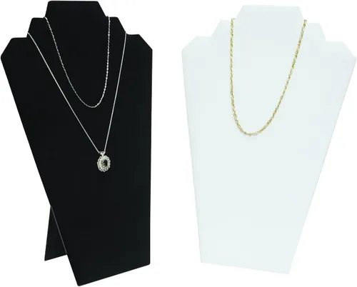 Miniatura 2 de 6 exhibidores de joyas en terciopelo negro para collares con dije 12.5