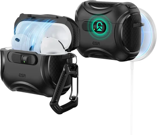 Miniatura 20 de ESR Funda para AirPods Pro 3 (2025), Compatible con Funda de AirPods Pro de 3ª Generación (Cable USB-C), MagSafe Sin Esfuerzo, Bloqueo a Prueba