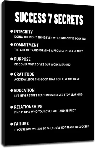 Miniatura 48 de Motivational Wall Art 1% Better Every Day Quote Framed Canvas Poster Inspirational Wall Decor for Office Gym Study Room Small Size Growth Mindset
