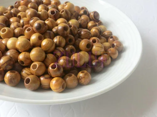 Miniatura 11 de ZULUF Cuentas de madera de olivo de 0.315 in de Jerusalén – Cuentas de madera redondas naturales para la fabricación de joyas (60 unidades) a granel