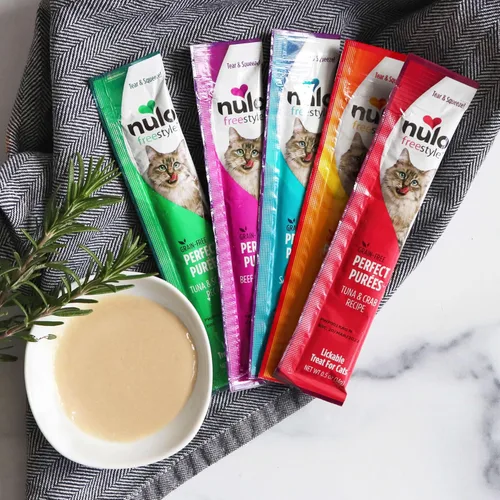 Miniatura 7 de Nulo Freestyle Purés Perfectos Sin Cereales Golosinas Húmedas Premium para Gatos, Puré Apretável para Felinos, Alto Contenido de Humedad para Apoyar