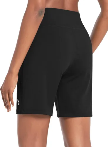 Miniatura 2 de BALEAF Bermudas de correr de cintura alta con bolsillos para mujer de 7 pulgadas