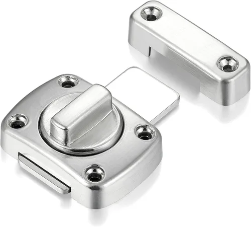 Miniatura 8 de INIRET 2 Paquetes Pestillos de Cerrojo Giratorio Pestillos de Puerta Cerradura de Puerta de Seguridad, Cerradura de Puerta para Mascotas, Muebles
