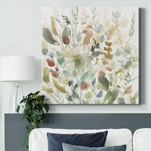 Miniatura 6 de WEXFORD HOME Cuadro Premium en Lienzo con Envoltura de Galería Floral Multicolor para Pared, Arte Abstracto Floral Romántico Moderno, Impresión