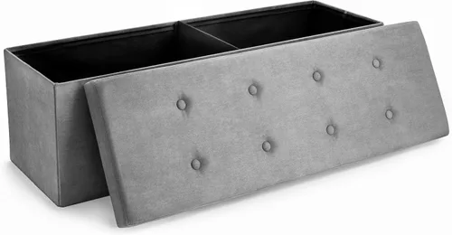 Miniatura 10 de Sorbus – Banco otomano plegable, De Almacenamiento Con Tapa – perfecto para juguetes y zapatos, Otomano, asiento, reposapiés, color contemporáneo