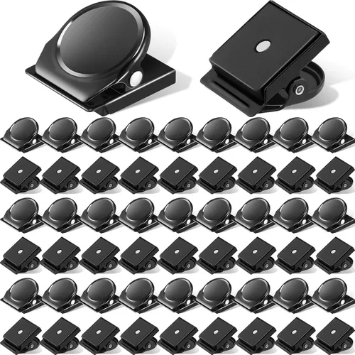Tenceur 54 clips magnéticos de metal resistentes para refrigerador, pizarra blanca, clip magnético para oficina, aula, maestros, armarios escolares