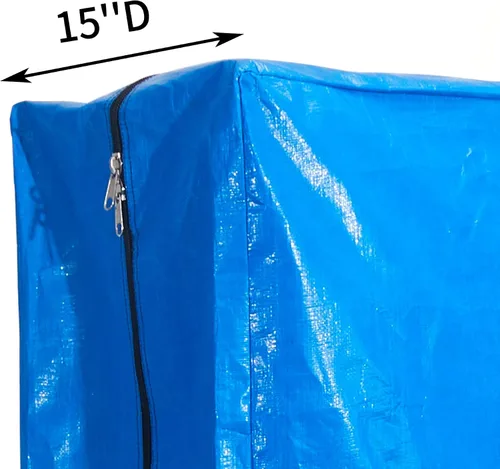Miniatura 4 de Bolsa de colchón de tamaño individual para mudanzas, reutilizable, bolsa de almacenamiento de colchón impermeable de lona resistente, bolsa