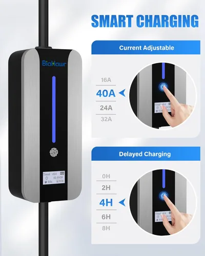 Miniatura 4 de Cargador EV de nivel 2 (240 V, 40 A) para Tesla y SAE-J1772 EVs, enchufe NEMA 14-50, adaptador SAE-J1772 y adaptador J1772 a Tesla (16.4 pies)